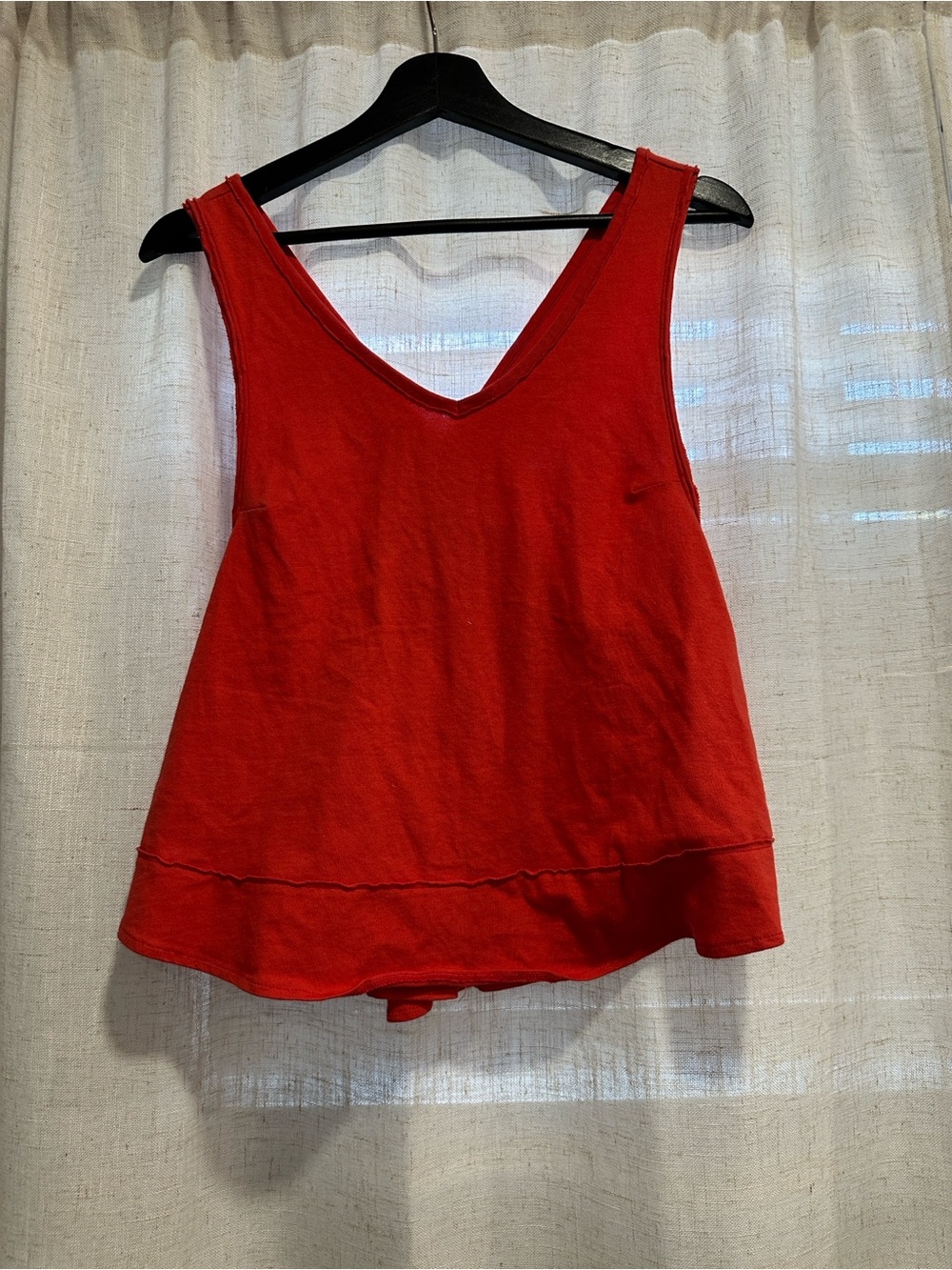 Free People We The Free Toying Around Cross Back Tank XS Coral Orange Cotton
